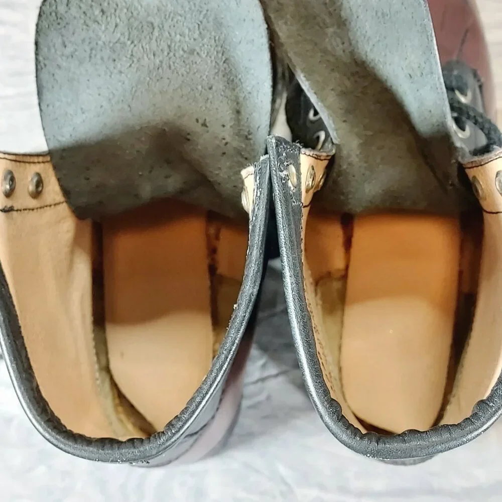 Laredo Kiltie Boots Roper Leather Packer Lace Up Western Girl's Size 4.5 M India